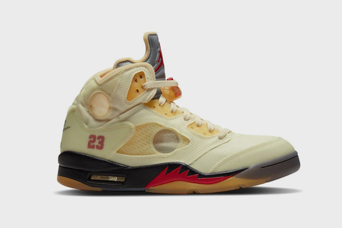 off white jordan 5 bred